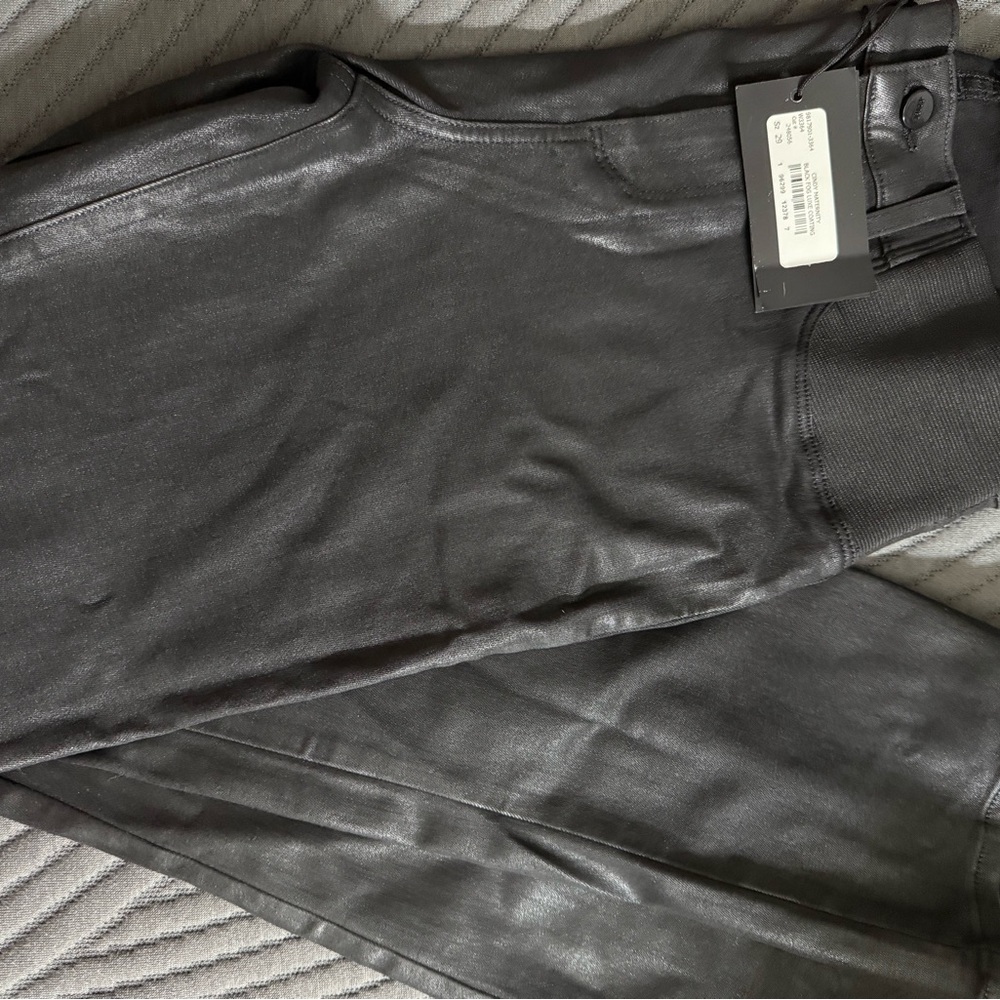 Paige Cindy Maternity Pleather Straight Pants